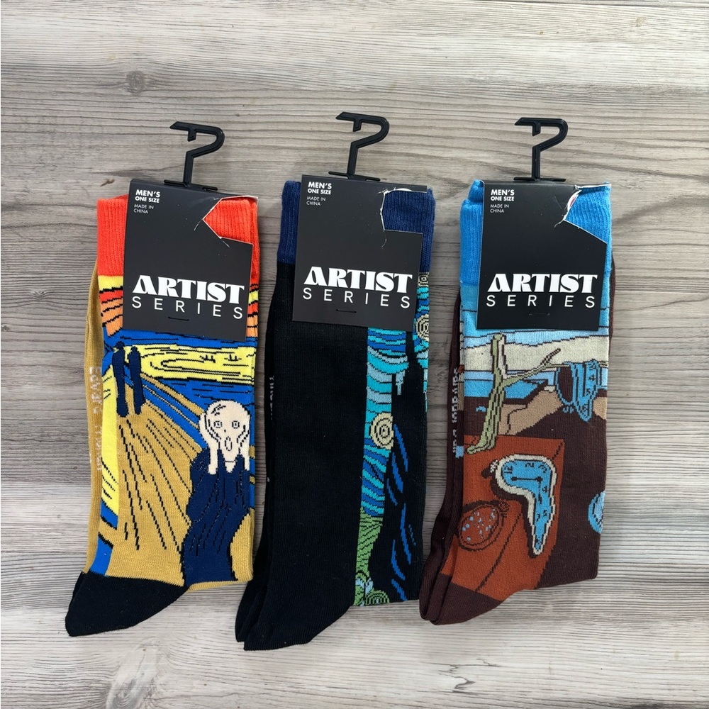 Artist Series Socks - 3 pairs, 3 different designs: